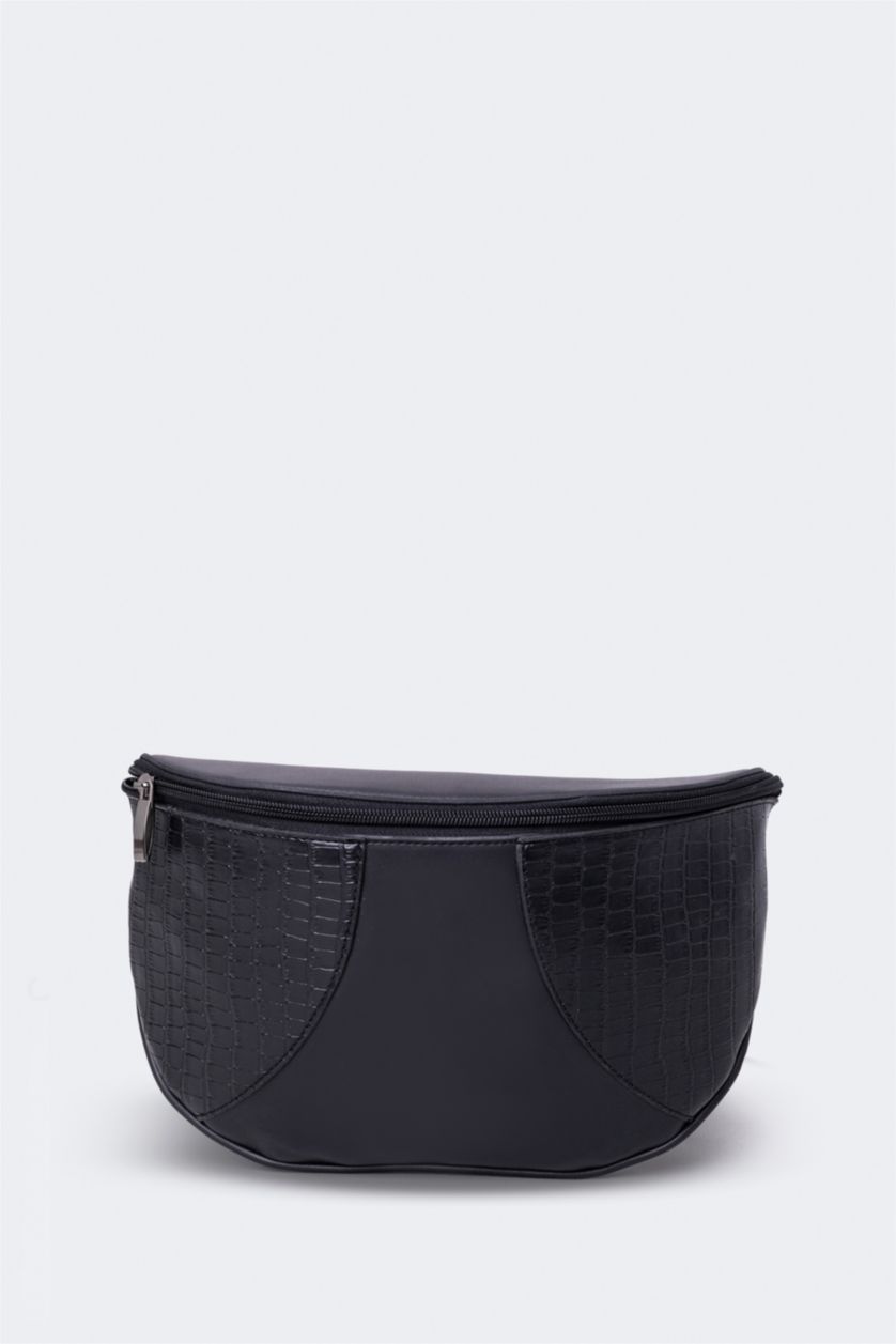 WOMAN Black Women Faux Leather Waist Bag