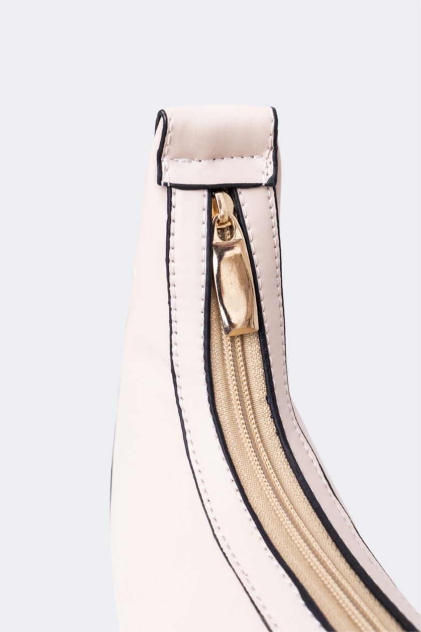 WOMAN Beige Women Faux Leather Shoulder Bag