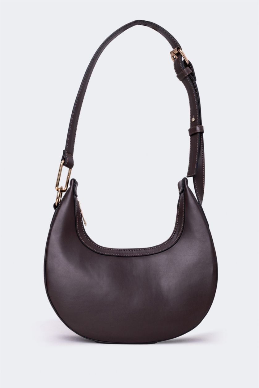 حريمي بني شنطة كتف حريمي جلد صناعي