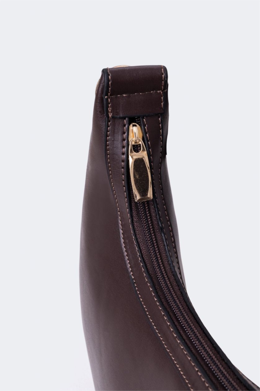 حريمي بني شنطة كتف حريمي جلد صناعي