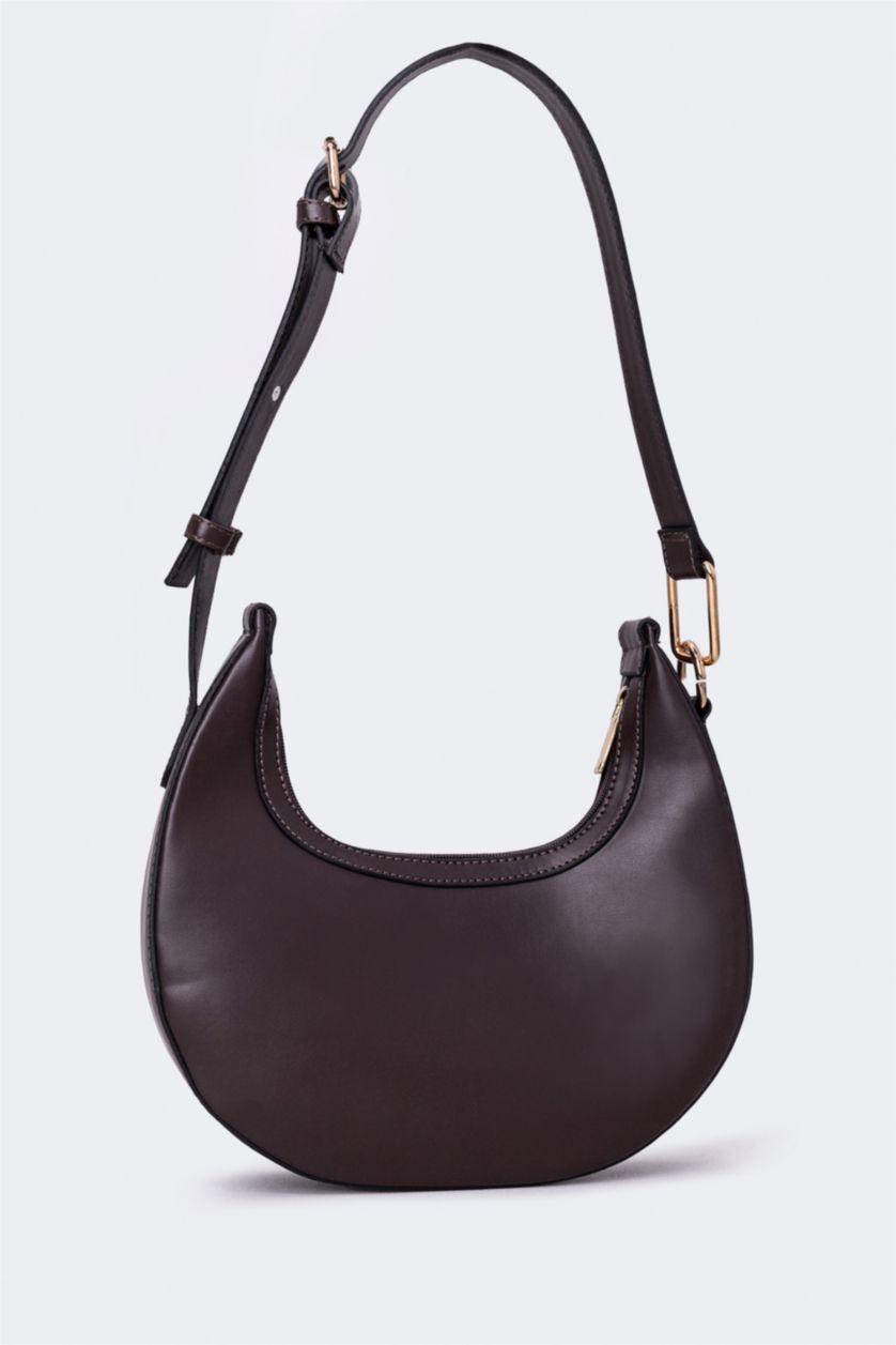 حريمي بني شنطة كتف حريمي جلد صناعي