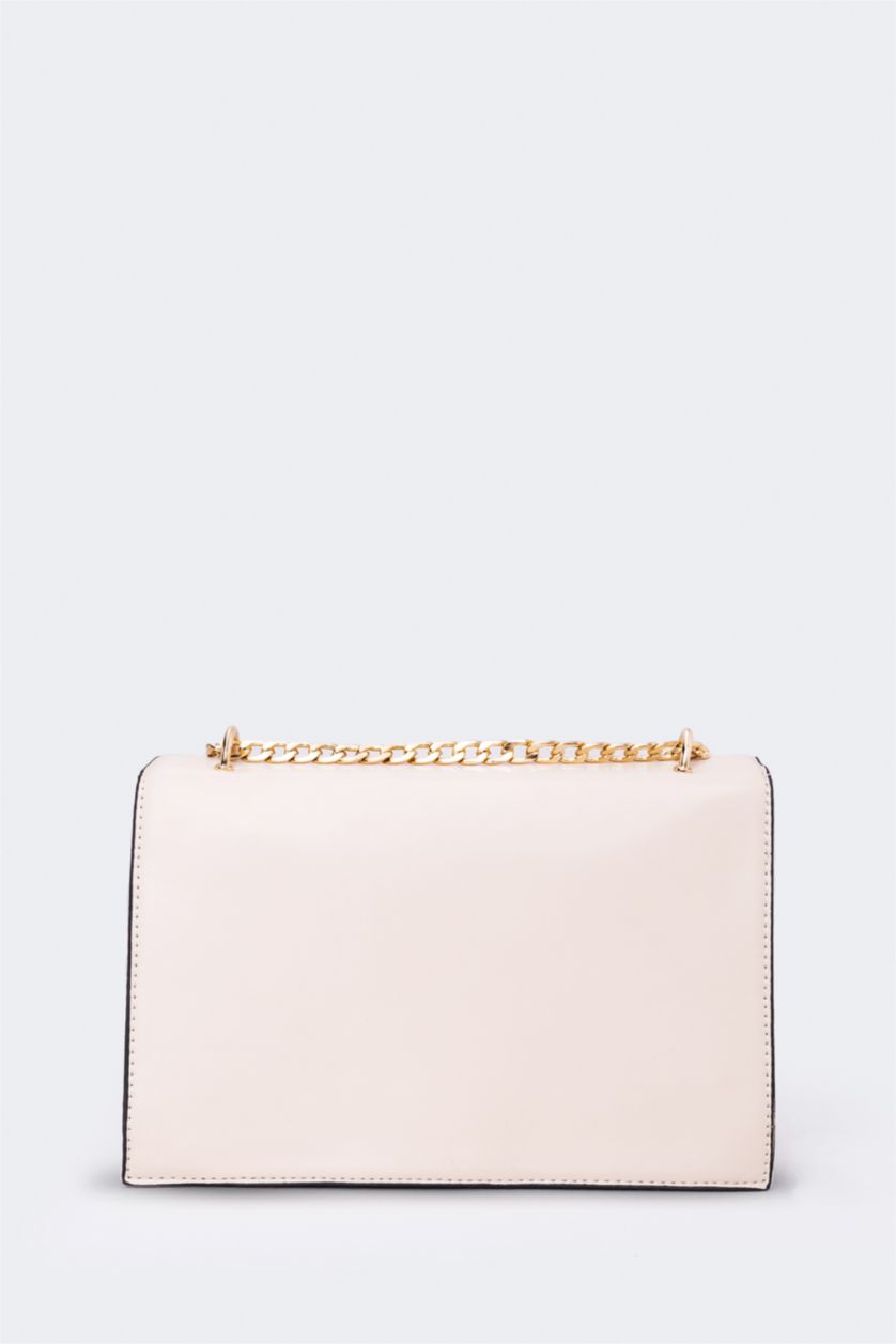 WOMAN Light Beige Women Faux Leather Shoulder Bag