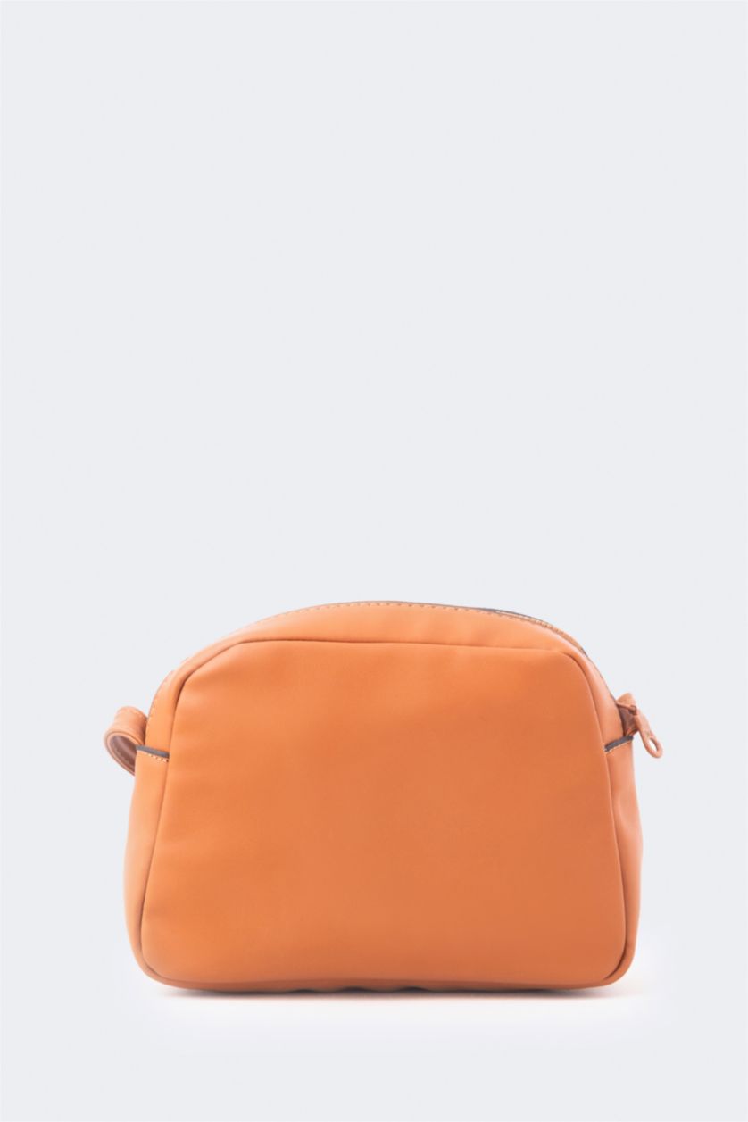 WOMAN Tan Faux Leather Crossbody Bag