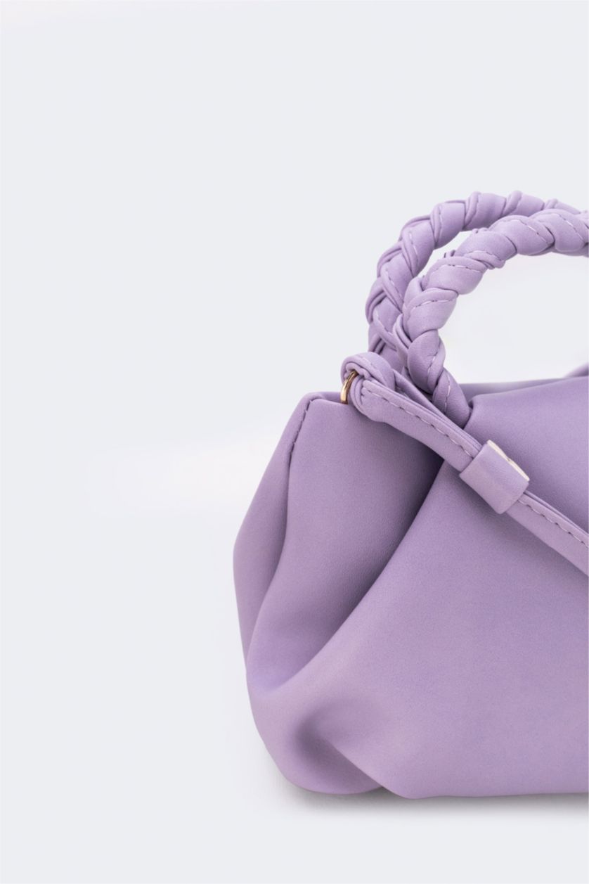 WOMAN Lilac Women Faux Leather Handbag