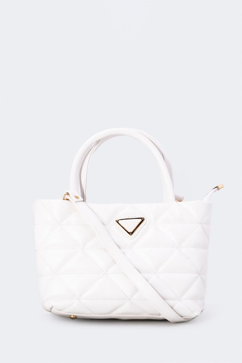 WOMAN White Women Faux Leather Handbag