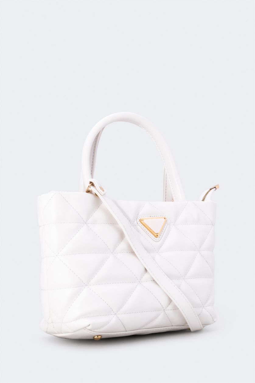 WOMAN White Women Faux Leather Handbag