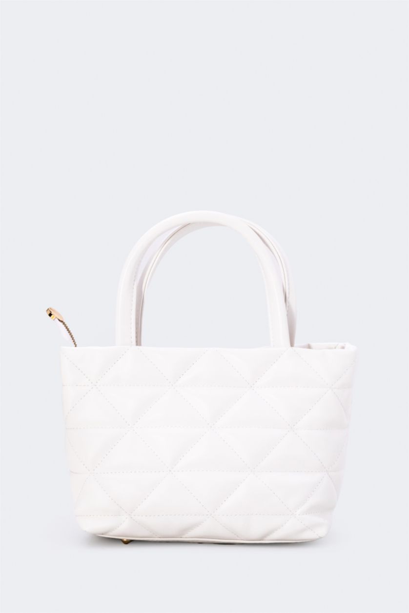 WOMAN White Women Faux Leather Handbag