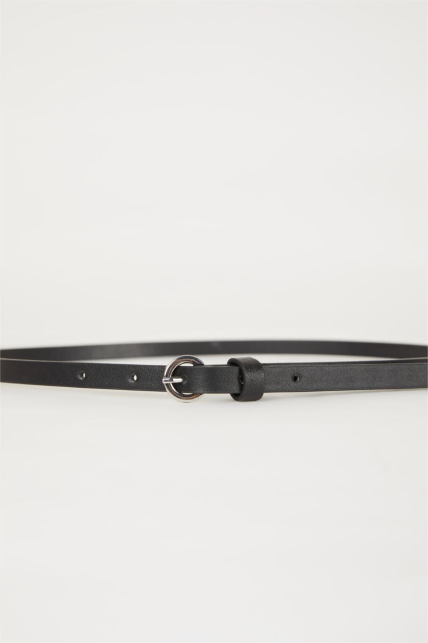 Kadın Karma Kadın Oval Toka Suni Deri 2'li Günlük Kemer