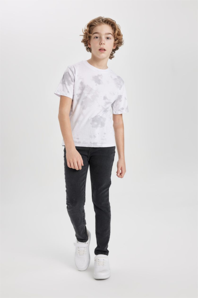 Мальчики и подростки Антрацит Джинсы приталенного кроя для мальчиков, Школьная коллекция