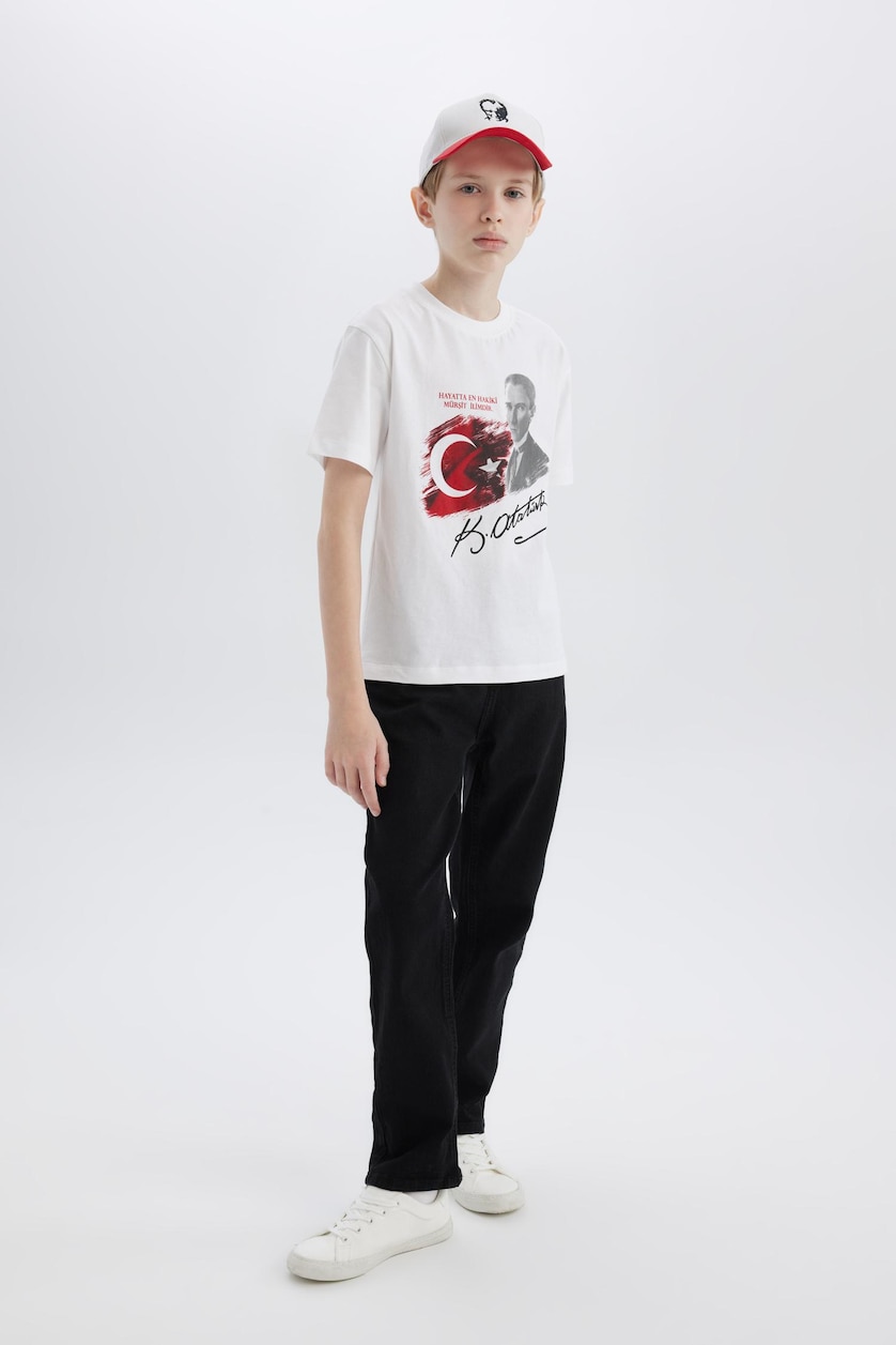 Erkek Çocuk - Genç Erkek Siyah Straight Fit Jean Erkek Çocuk