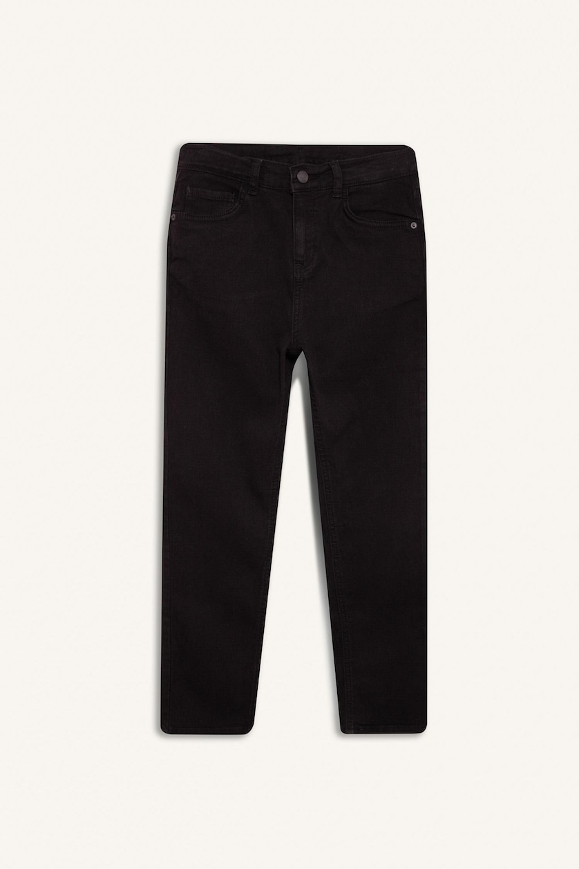Erkek Çocuk - Genç Erkek Siyah Straight Fit Jean Erkek Çocuk