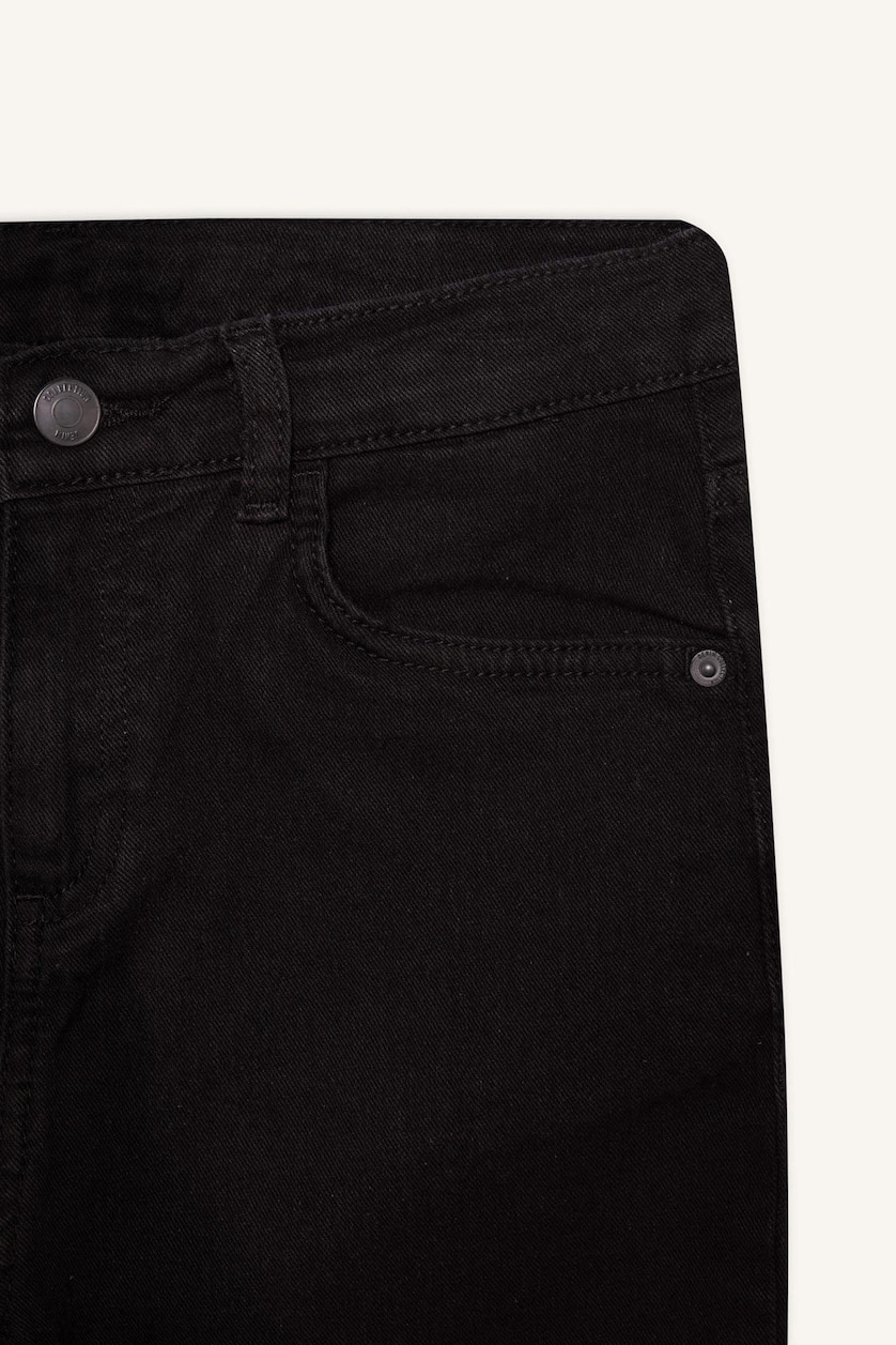 Erkek Çocuk - Genç Erkek Siyah Straight Fit Jean Erkek Çocuk