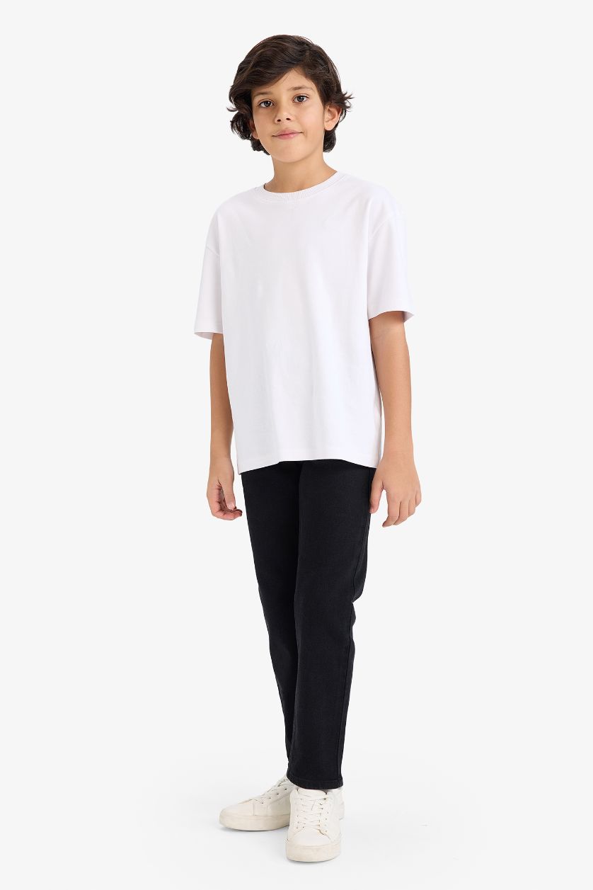 GARÇONS Noir Jean basique Coupe droite pour garçon