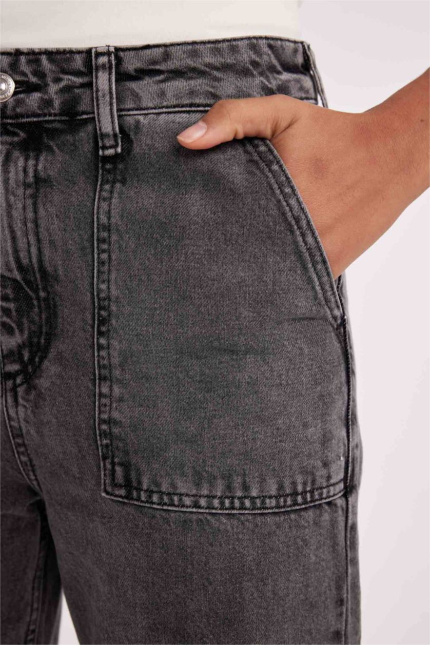 WOMAN Anthracite High Waist Trousers
