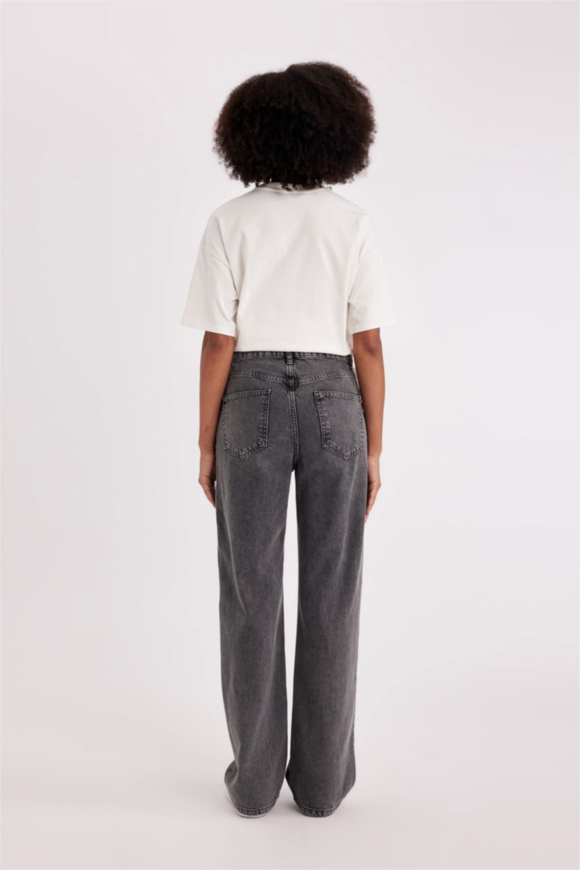 WOMAN Anthracite High Waist Trousers