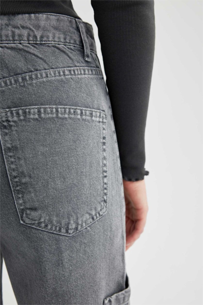 نساء رمادي High Waist Trousers