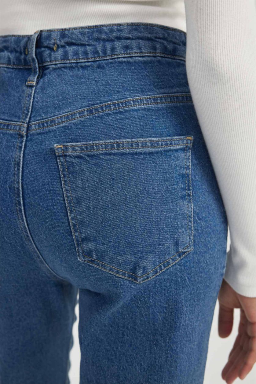 نساء أزرق بنطلون جينز لينا بخصر عالي