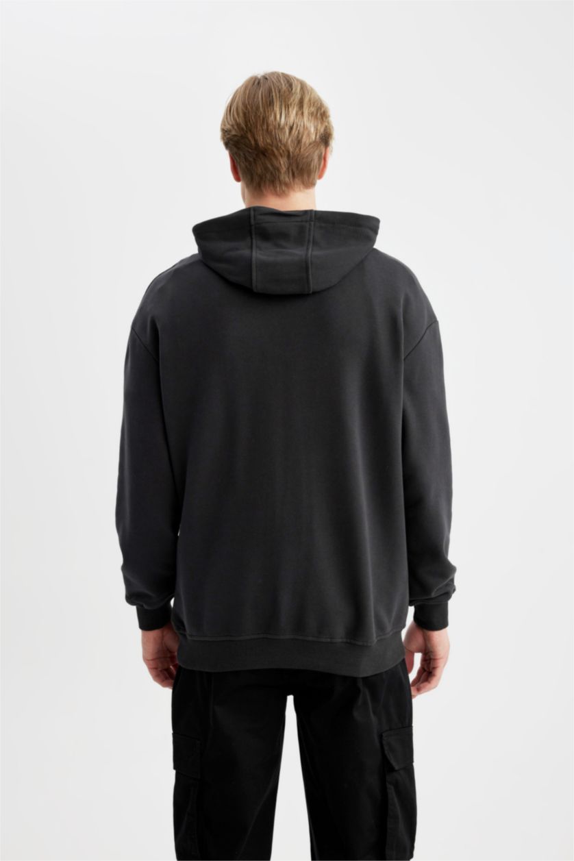 MAN Anthracite Tupac Shakur Boxy Fit Hooded Sweatshirt