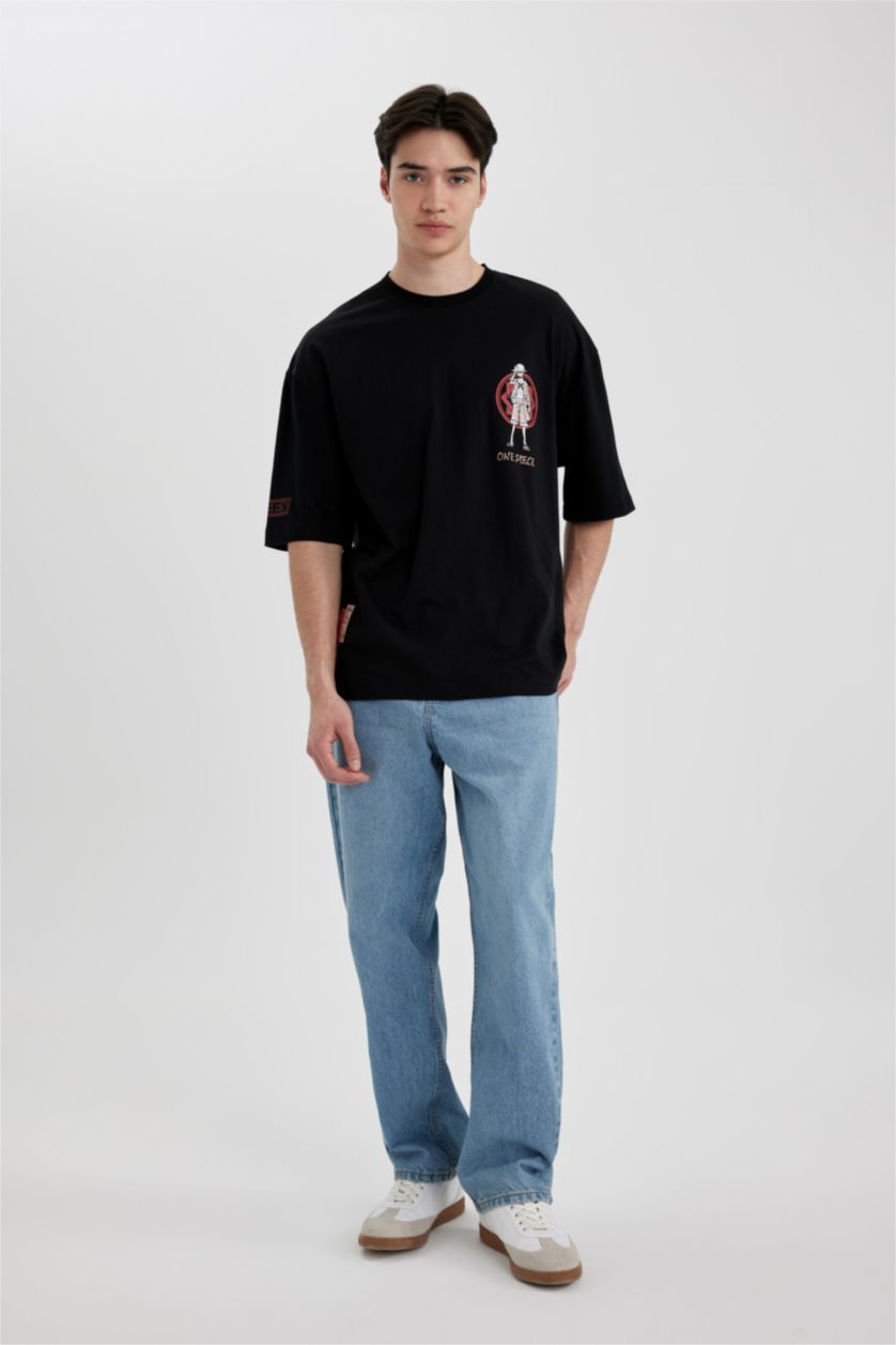MAN Black Loose Fit Short Sleeve T-Shirt