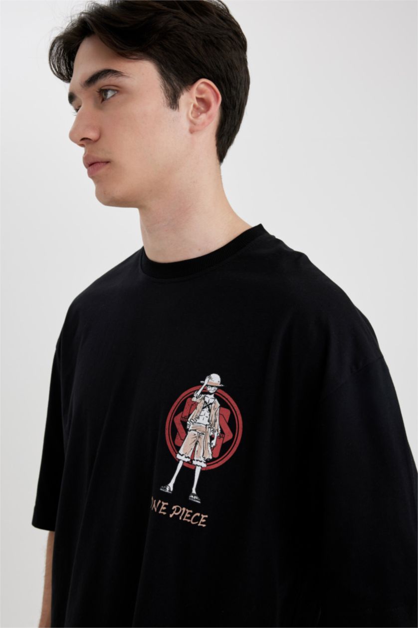 MAN Black Loose Fit Short Sleeve T-Shirt