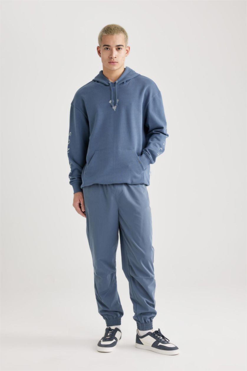 Мужчины Светло-индиговый Свитшот Vikings Valhalla с капюшоном