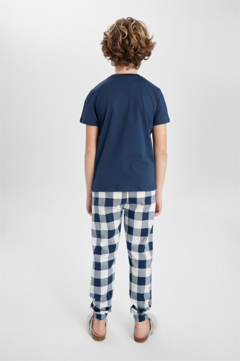 BOYS & TEENS Indigo Boy Printed Short Sleeve 2 Piece Pajama Set