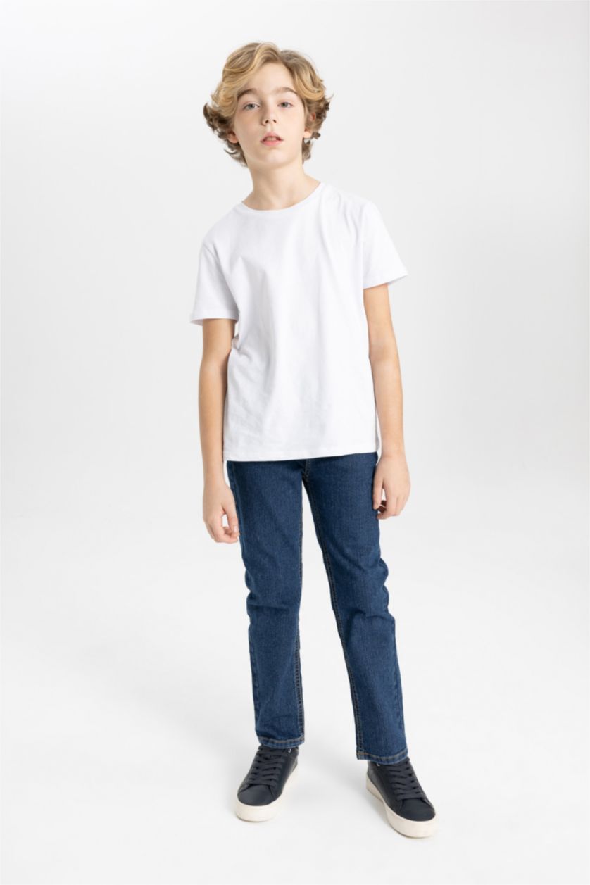 BOYS & TEENS Dark Blue Boy Straight Fit Jeans