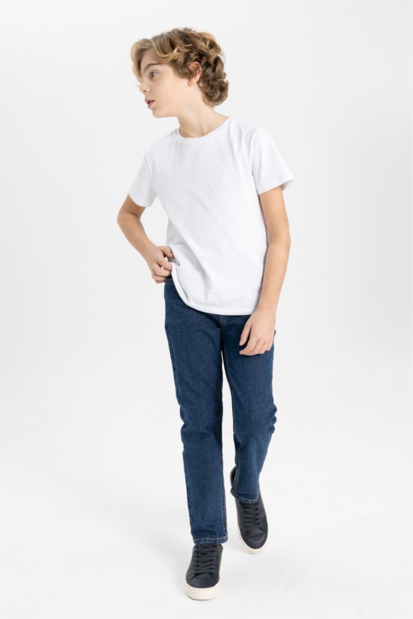 BOYS & TEENS Dark Blue Boy Straight Fit Jeans