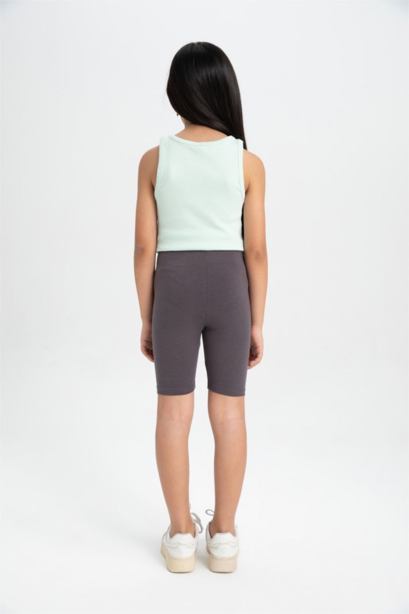 GIRLS & TEENS Anthracite Girl Biker Short Leggings