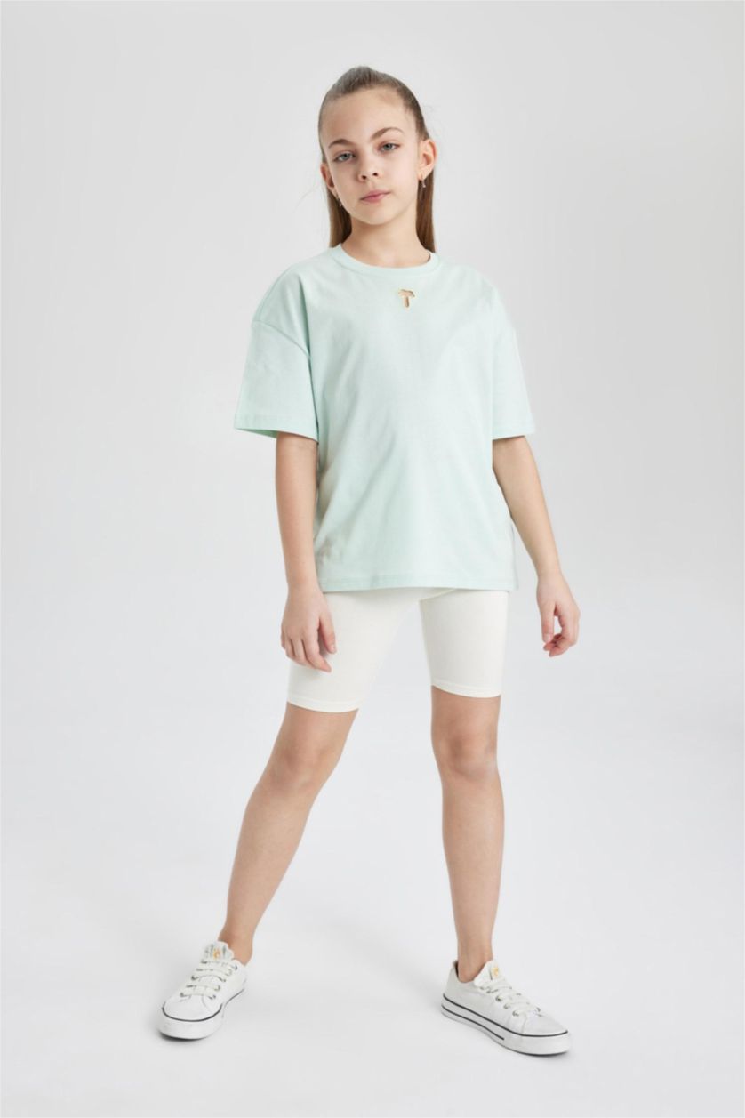 FILLES Écru Leggings Courte Longueur pour Fille