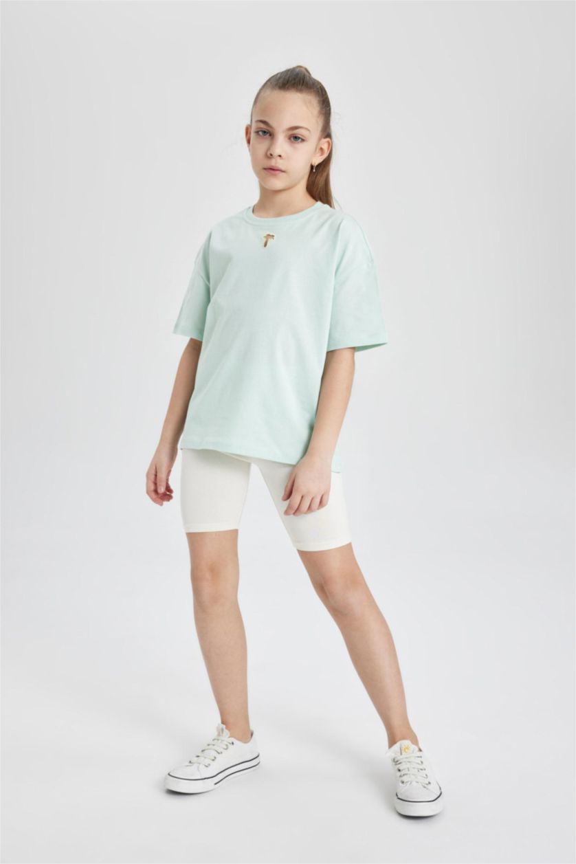 FILLES Écru Leggings Courte Longueur pour Fille