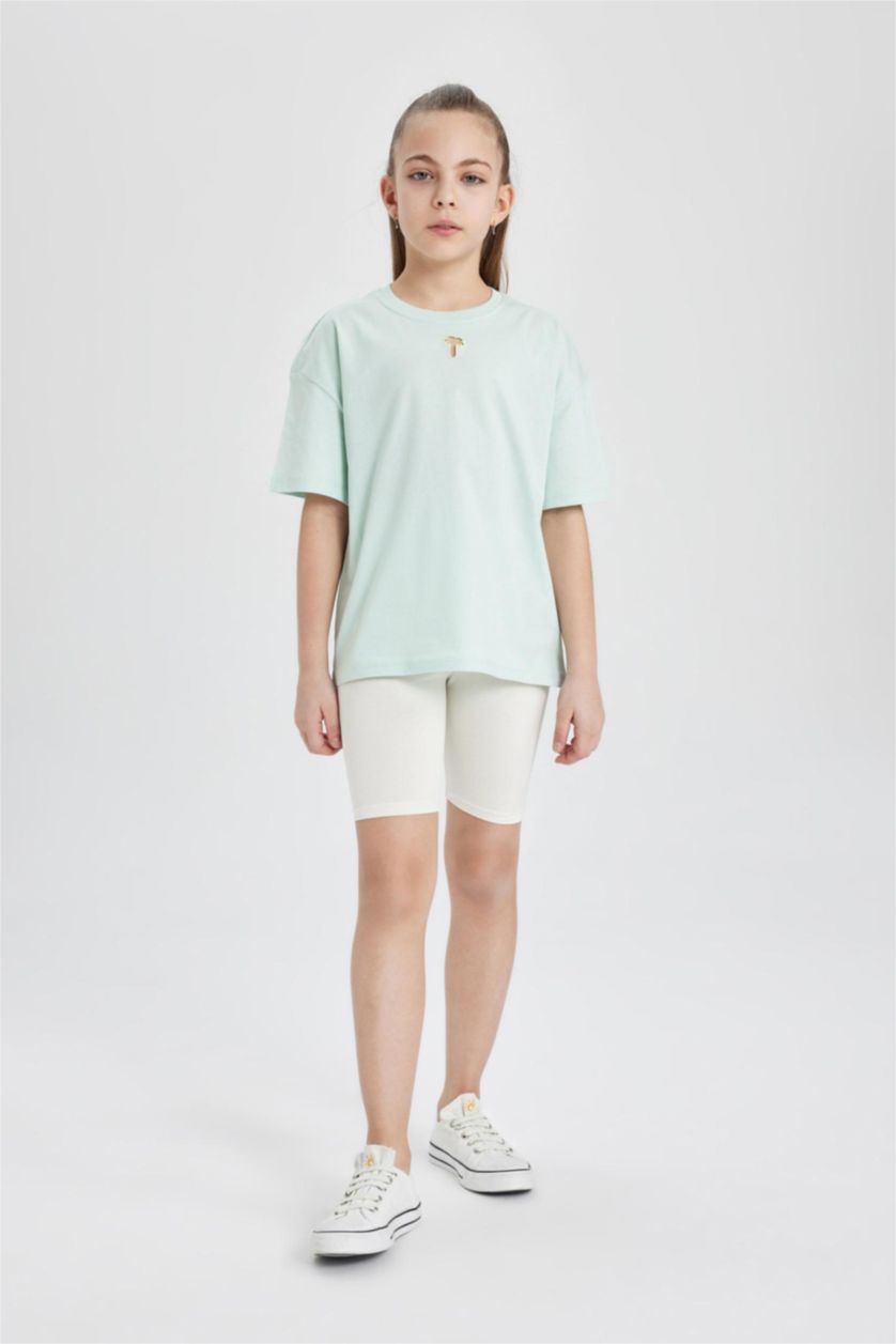 FILLES Écru Leggings Courte Longueur pour Fille