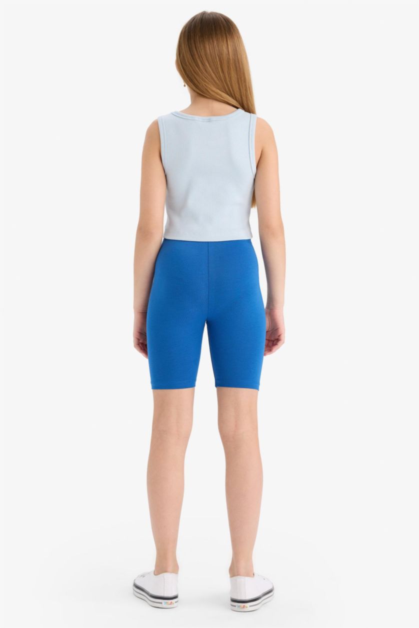 Kız Çocuk - Genç Kız Saks Kısa Boy Tayt Kız Çocuk