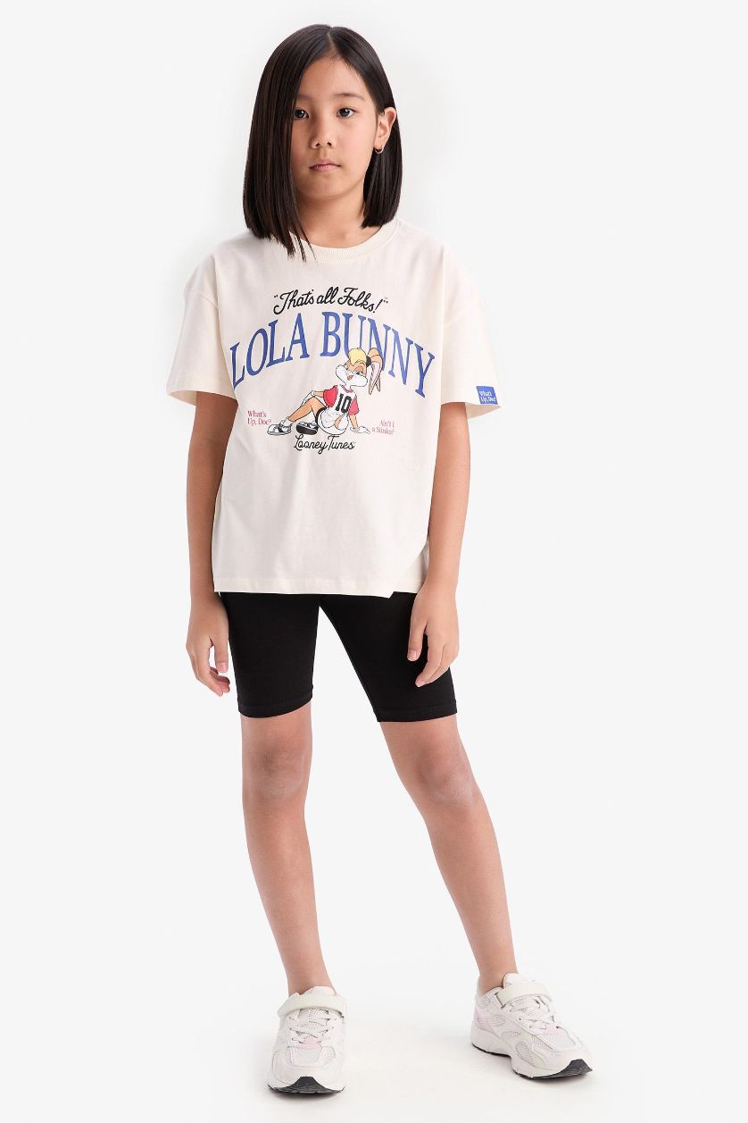 Kız Çocuk - Genç Kız Siyah Kısa Boy Tayt Kız Çocuk