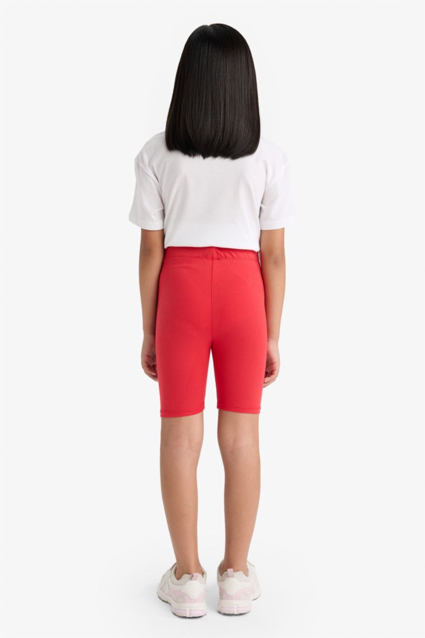 GIRLS & TEENS Red Girl Biker Short Leggings