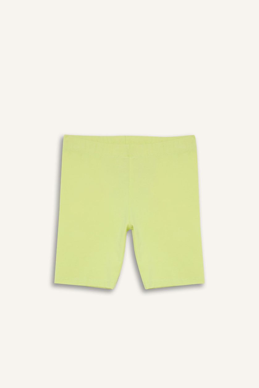 Kız Çocuk - Genç Kız Açık Sarı Kısa Boy Tayt Kız Çocuk