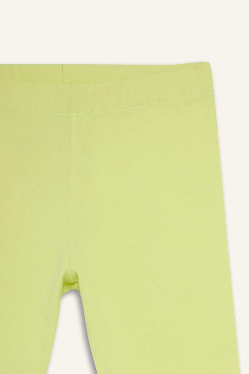 Kız Çocuk - Genç Kız Açık Sarı Kısa Boy Tayt Kız Çocuk