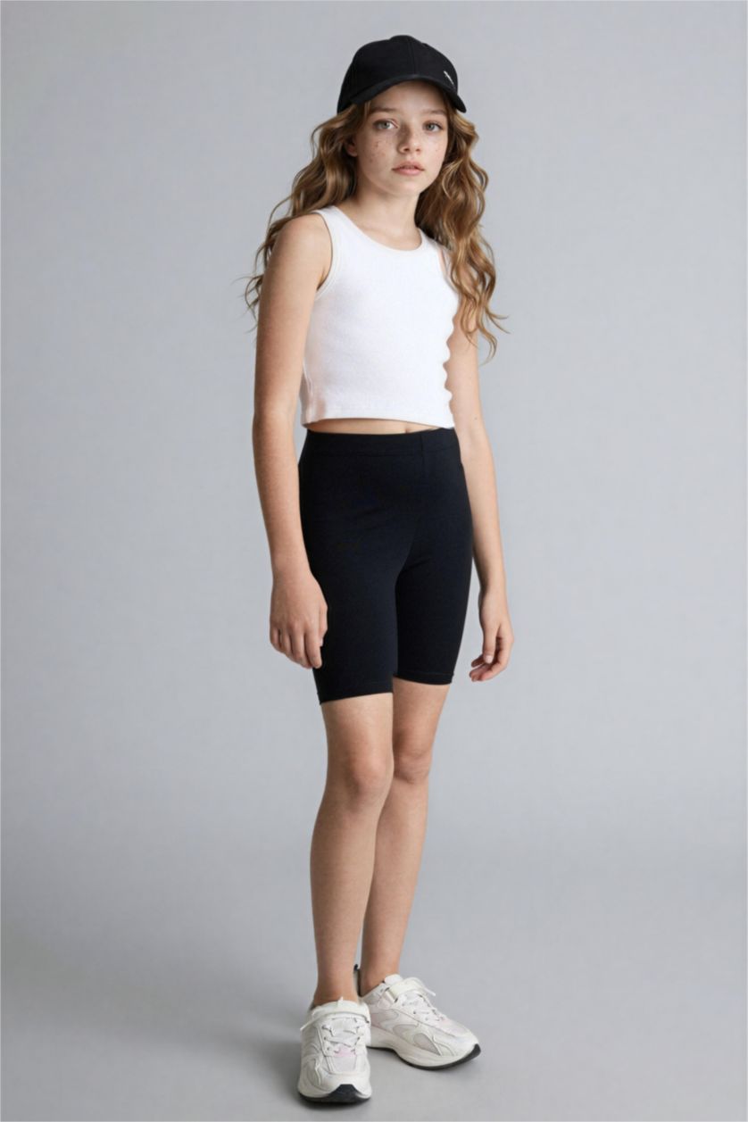 Девочки и подростки Черный Леггинсы для девочек