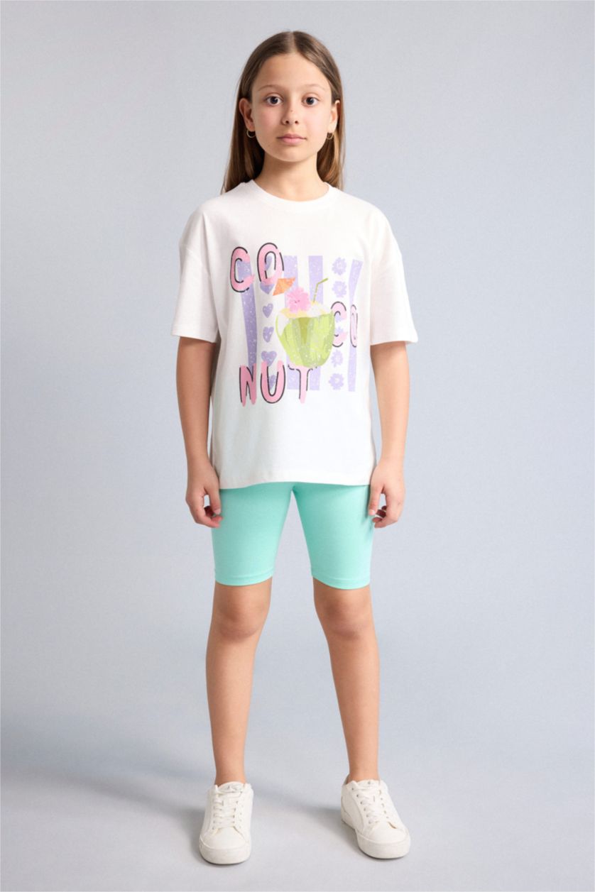 Young Girls - Teen Girls Mint Girl Biker Short Leggings