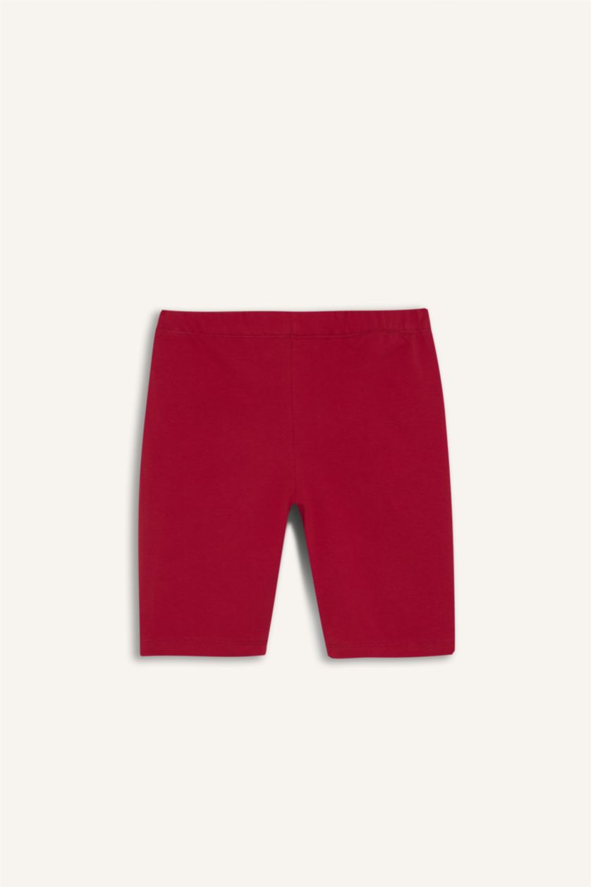 Kız Çocuk - Genç Kız Kırmızı Kısa Boy Tayt Kız Çocuk