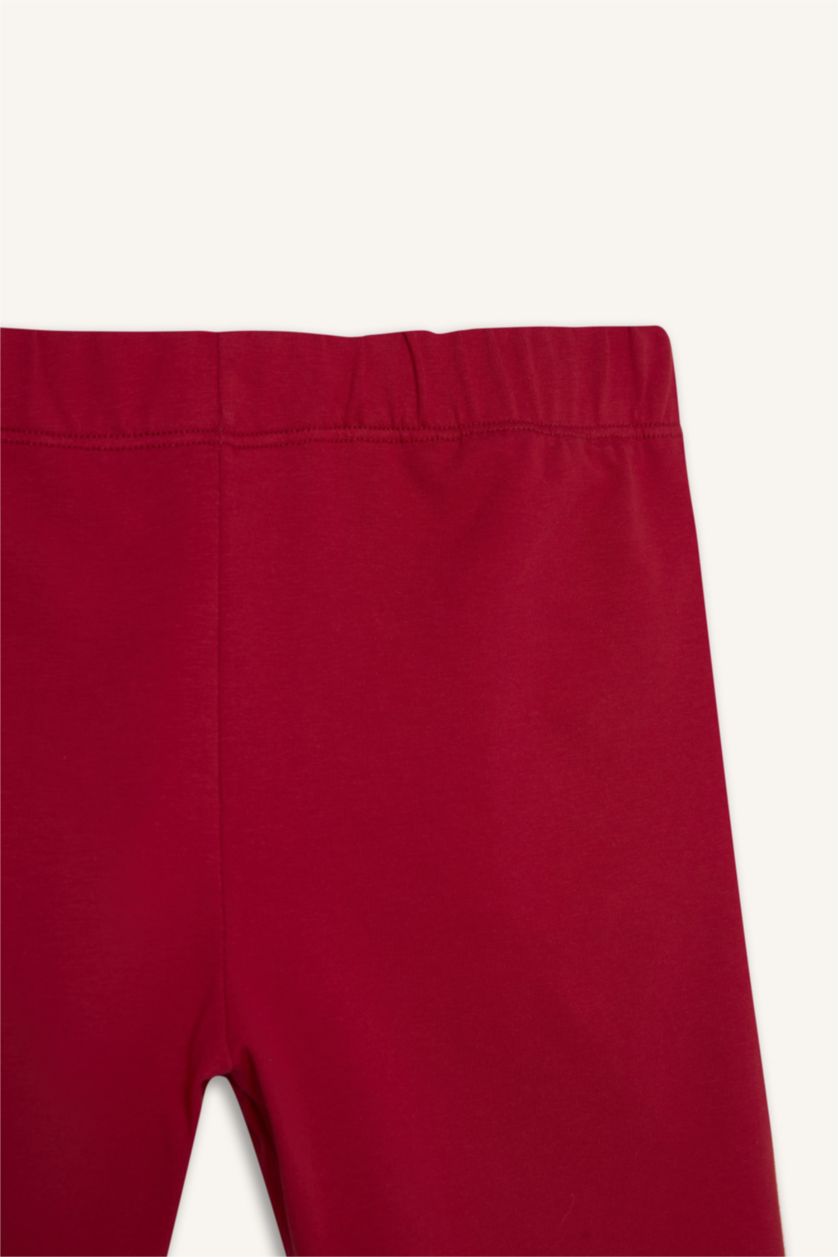 Kız Çocuk - Genç Kız Kırmızı Kısa Boy Tayt Kız Çocuk