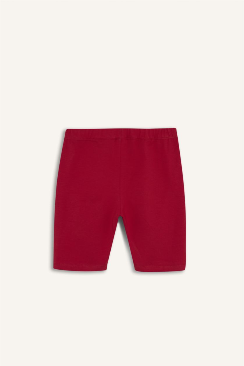 Kız Çocuk - Genç Kız Kırmızı Kısa Boy Tayt Kız Çocuk