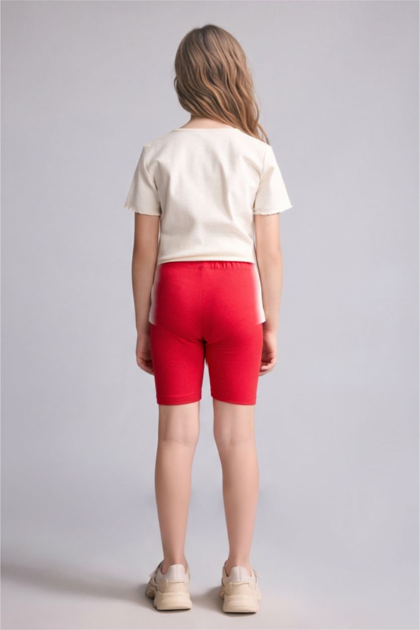 Young Girls - Teen Girls Red Girl Biker Short Leggings