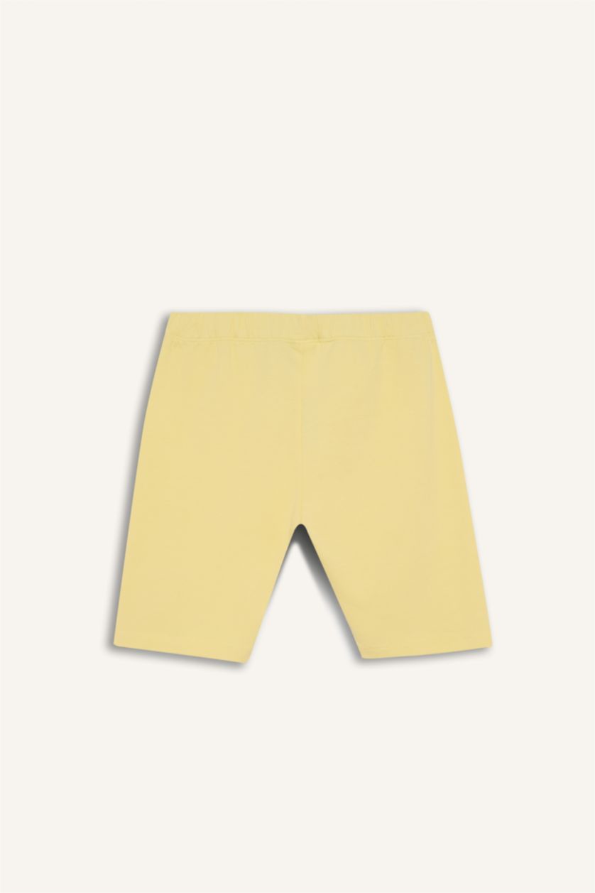 Girls & Teens Yellow Girl Biker Short Leggings