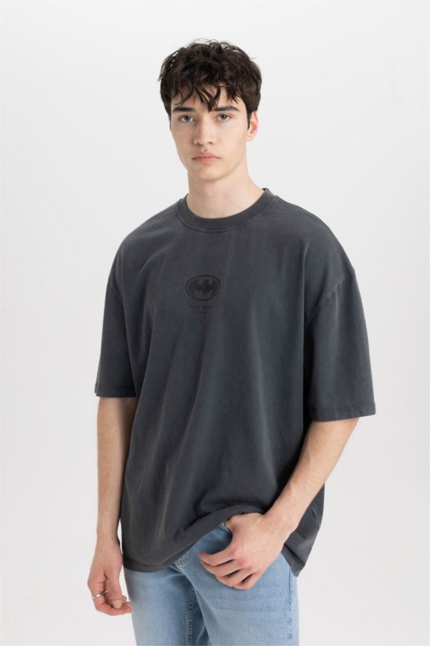 MAN Grey Oversize Fit Short Sleeve T-Shirt