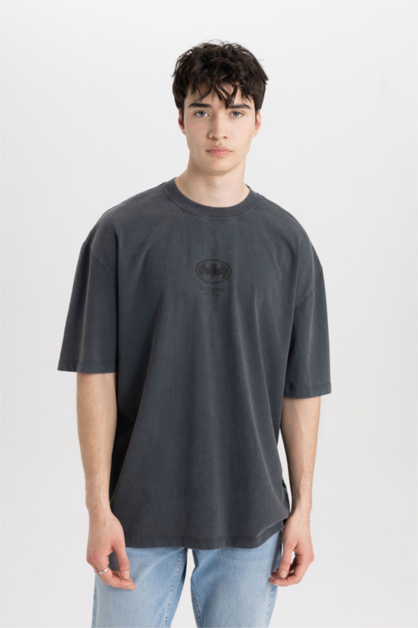 MAN Grey Oversize Fit Short Sleeve T-Shirt