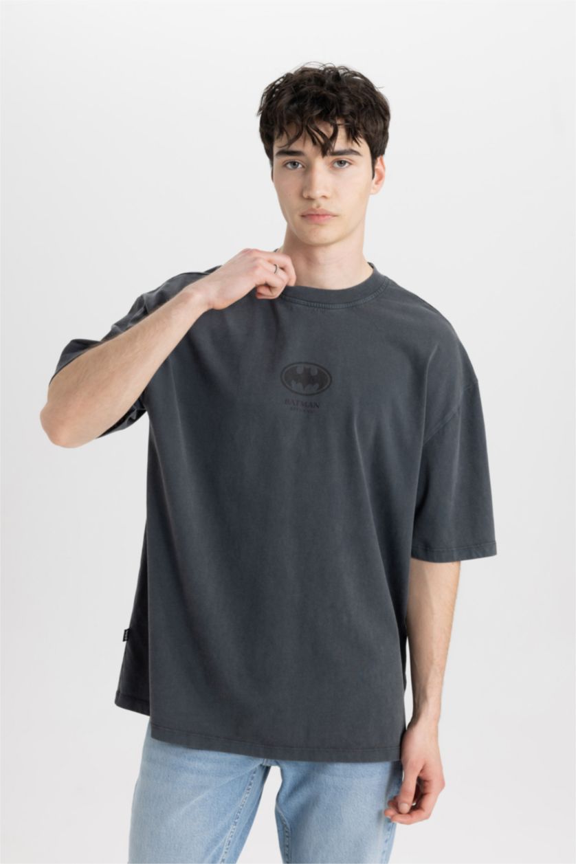 MAN Grey Oversize Fit Short Sleeve T-Shirt