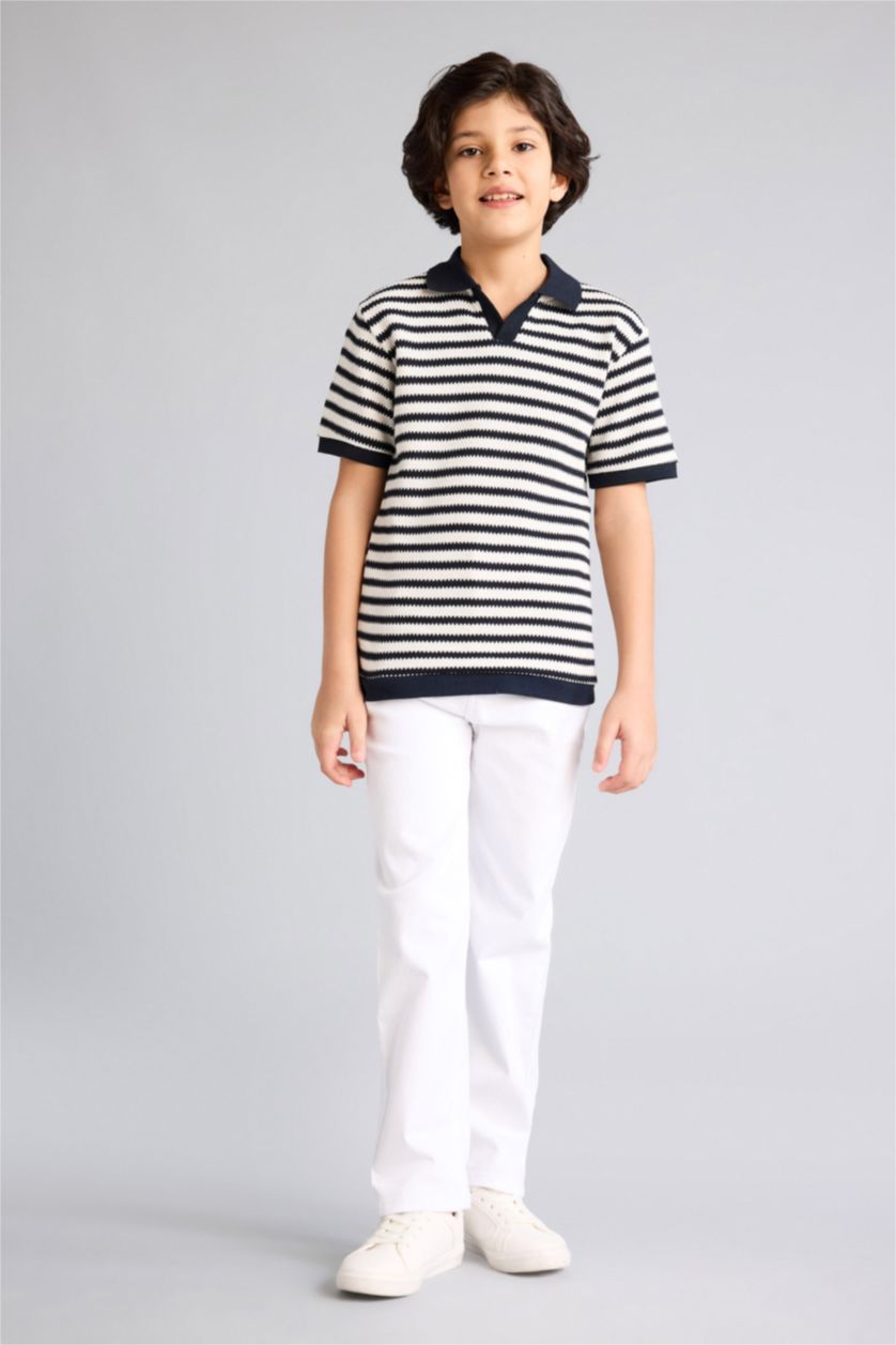 Erkek Çocuk - Genç Erkek Beyaz Straıght Fıt Jean Pantolon Erkek Çocuk