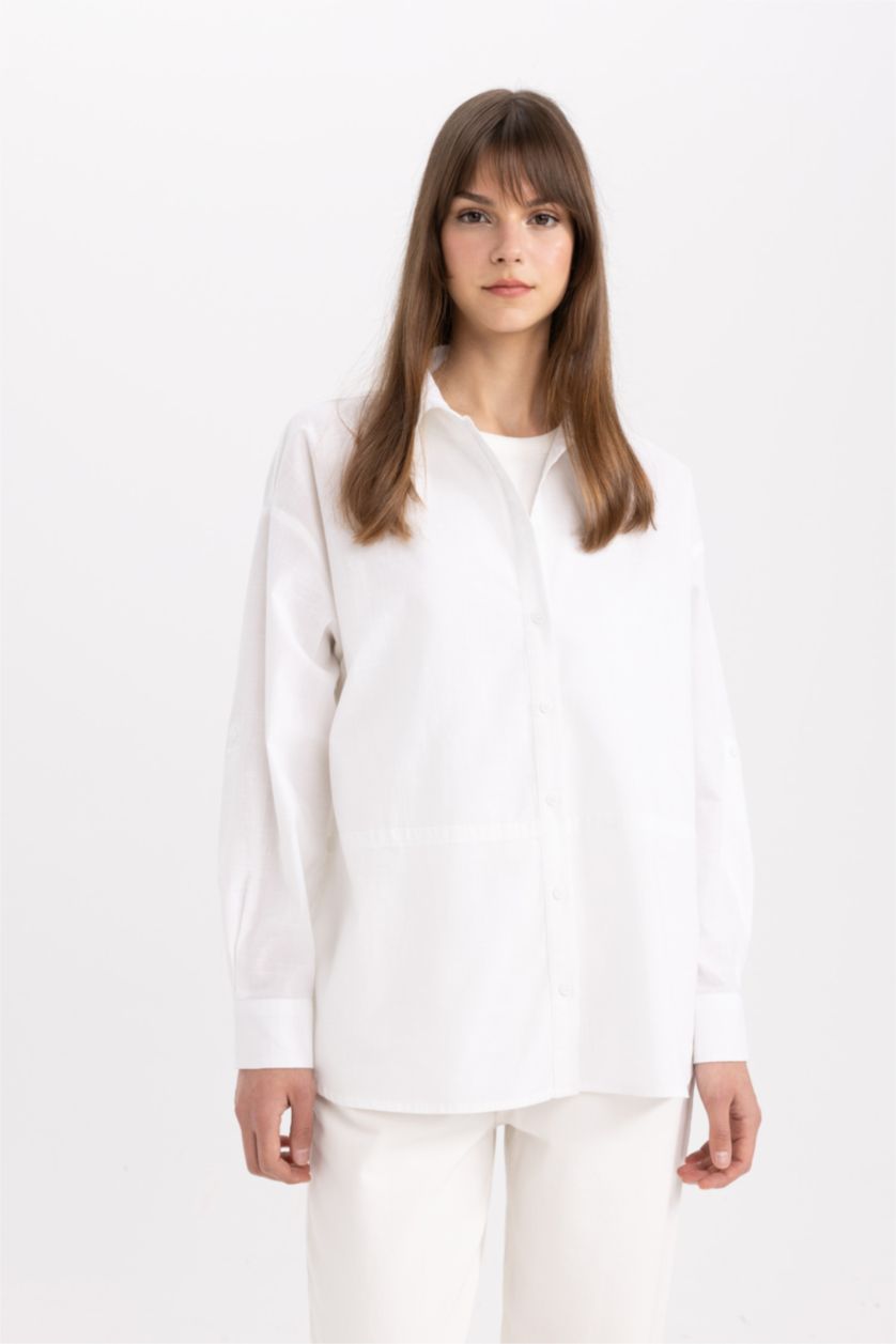WOMAN White Relax Fit Long Sleeve Tunic