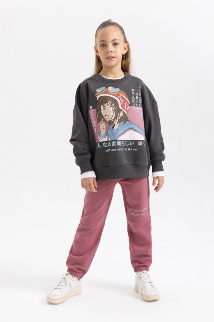 GIRLS & TEENS Anthracite 2 piece Jogger Standard Fit Set